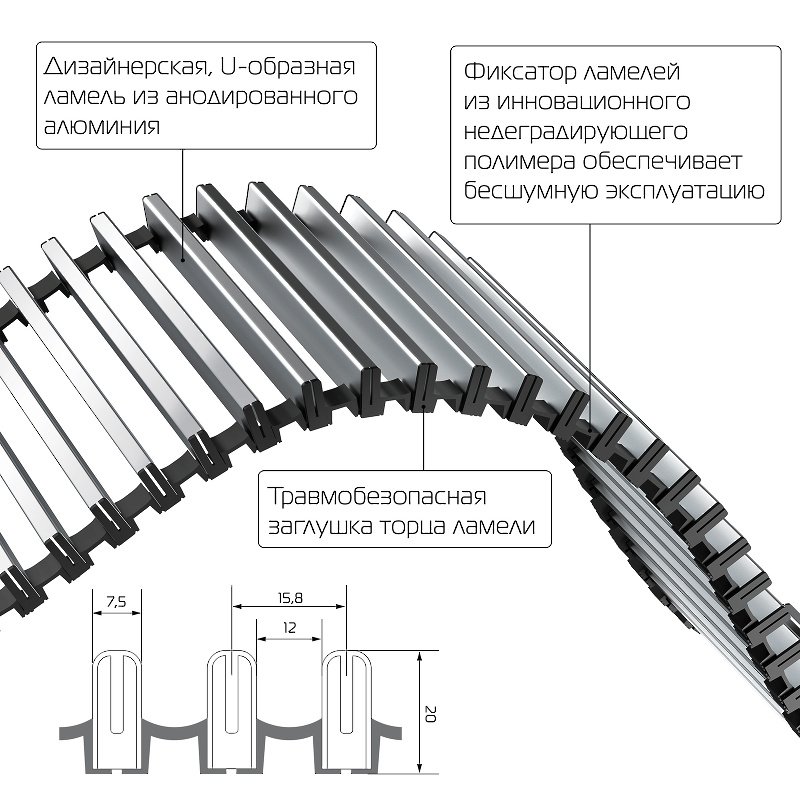 Внутрипольный конвектор Royal Thermo Atrium 150/400/1900-DG-U-DB