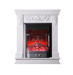 Каминокомплект Interflame Берта Люкс с очагом Majestic FX M Black белый