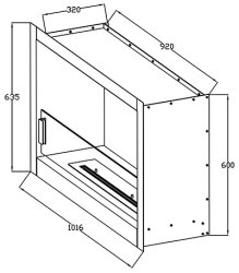 Биокамин модульный Silver Smith Capsula Lux 2 Glass