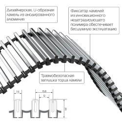 Внутрипольный конвектор Royal Thermo Atrium 190/250/2000-DG-U-NA