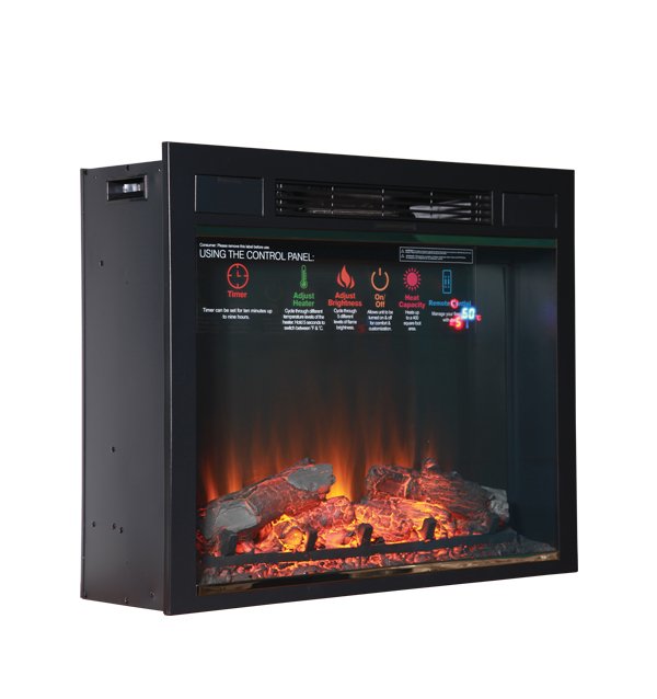 Каминокомплект Interflame Экстер угловой темный дуб с очагом Sirius 30 LED FX Black