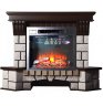 Каминокомплект Interflame Экстер угловой темный дуб с очагом Sirius 30 LED FX Black